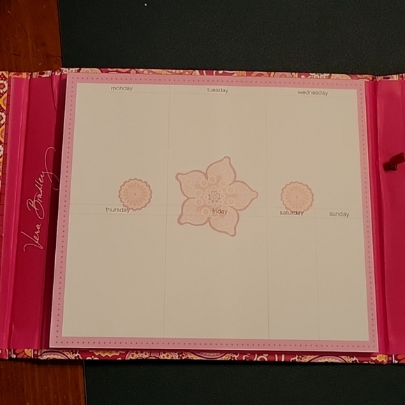 Vera Bradley Duly Noted Desk Set - Raspberry Fizz - Picture 4 of 7